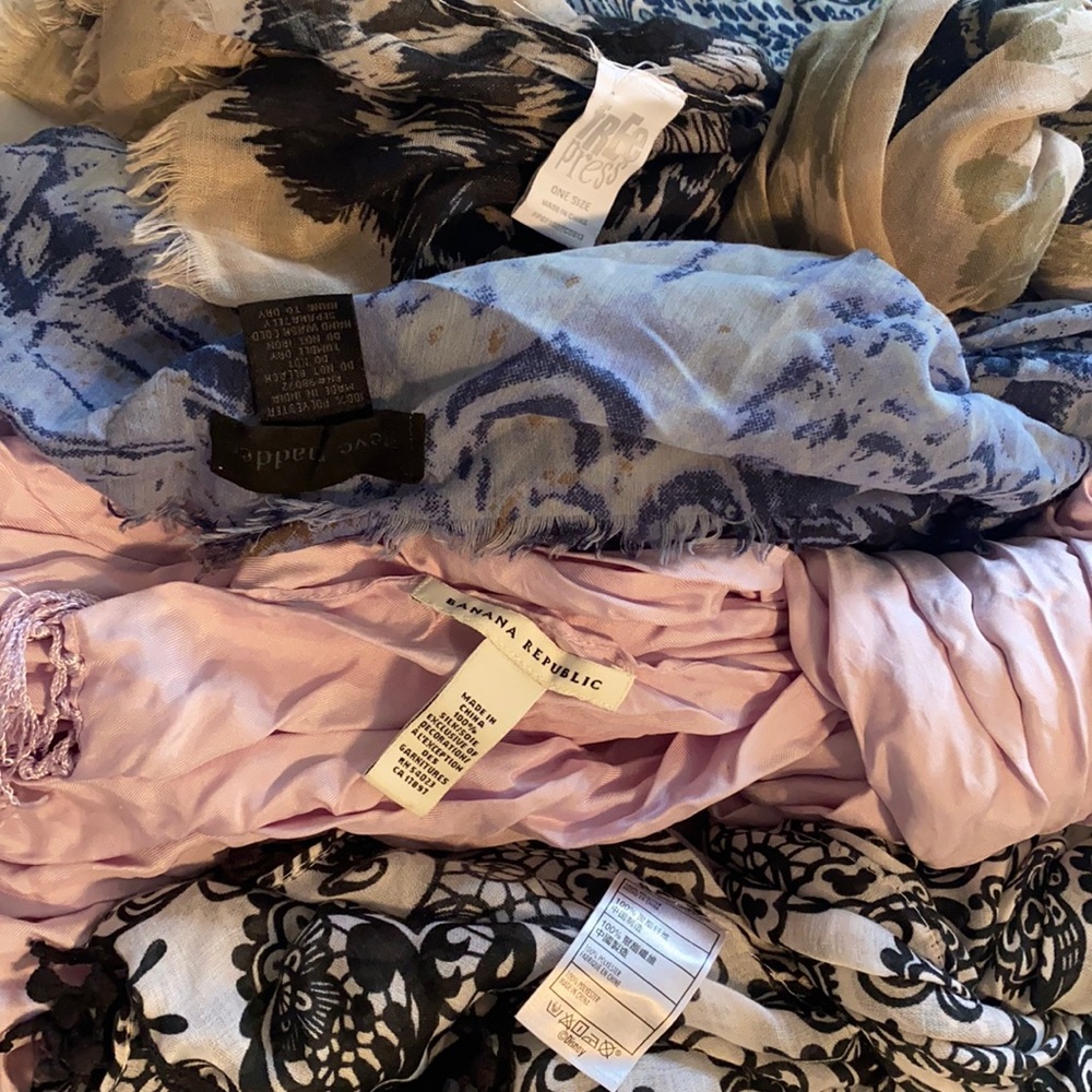 Variety of scarfs